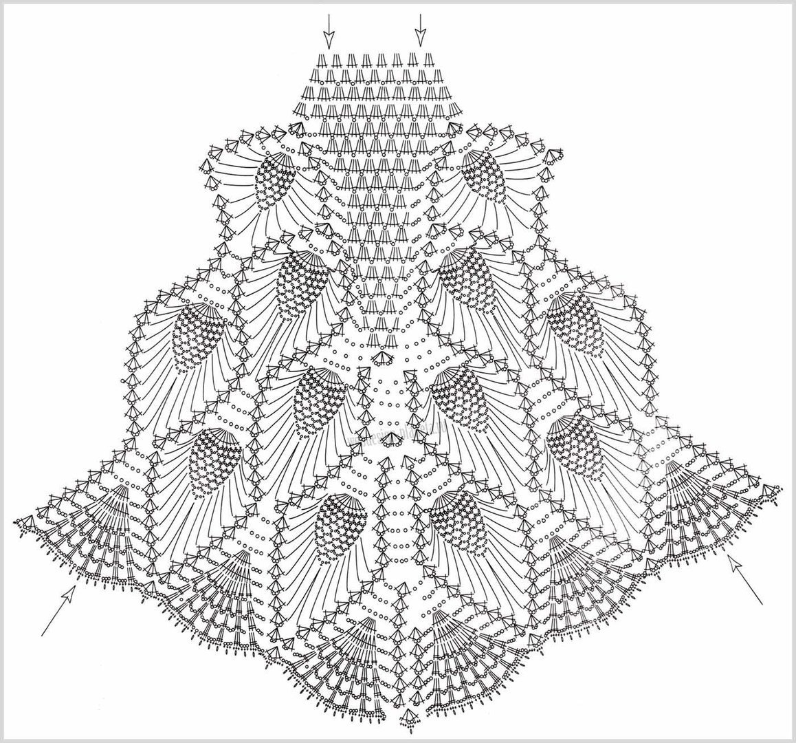 Кардиган узором ананас крючком