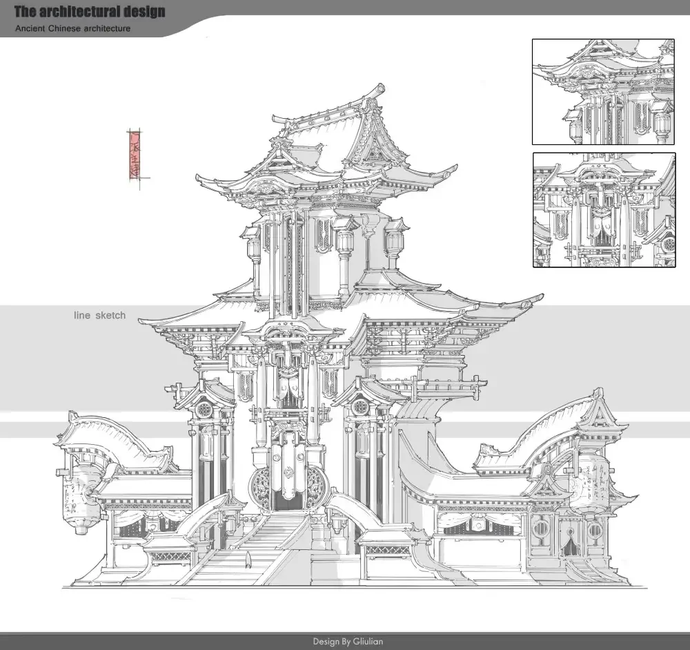 Японский замок чертеж