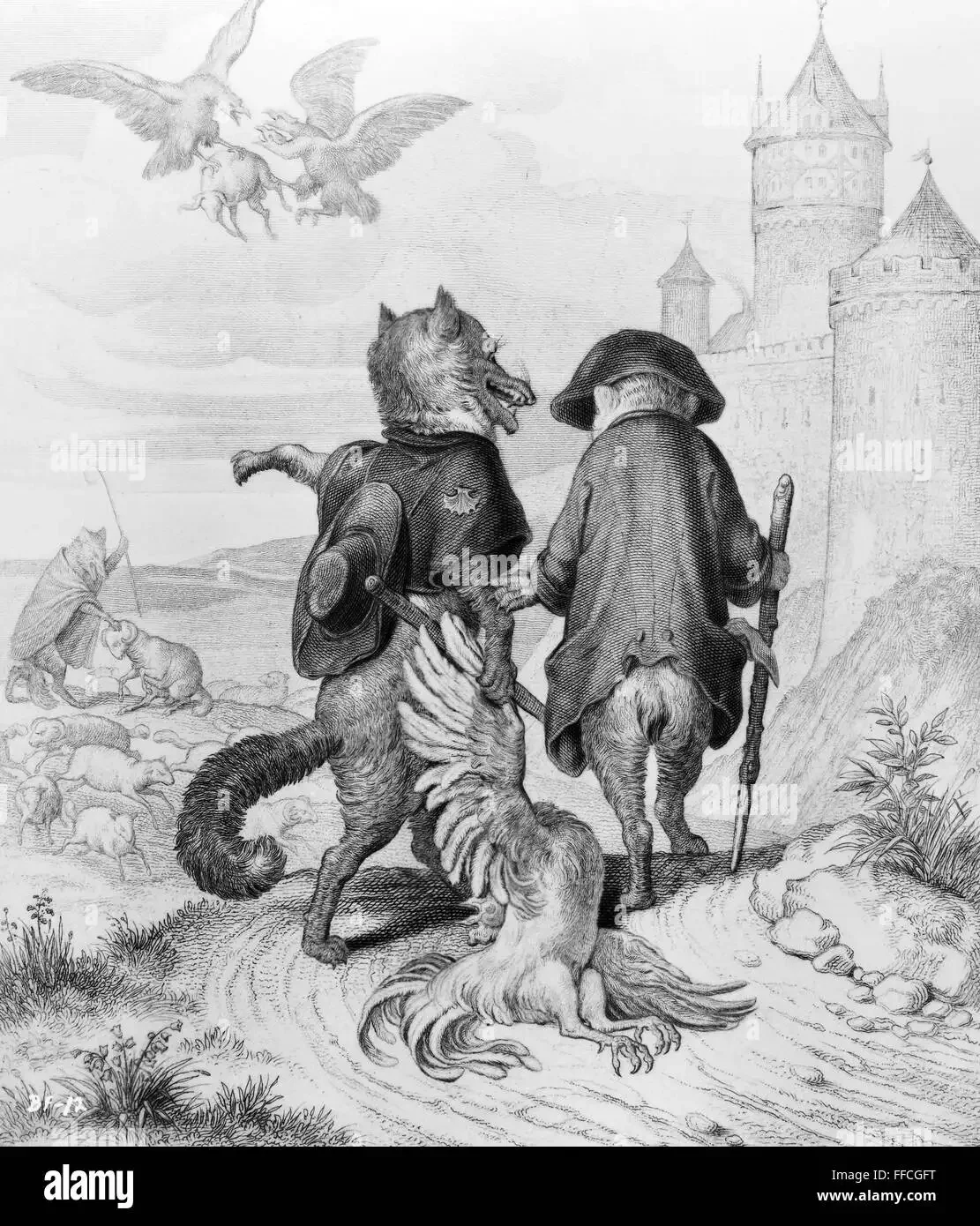 Рейнеке Лис Гете Гравюры