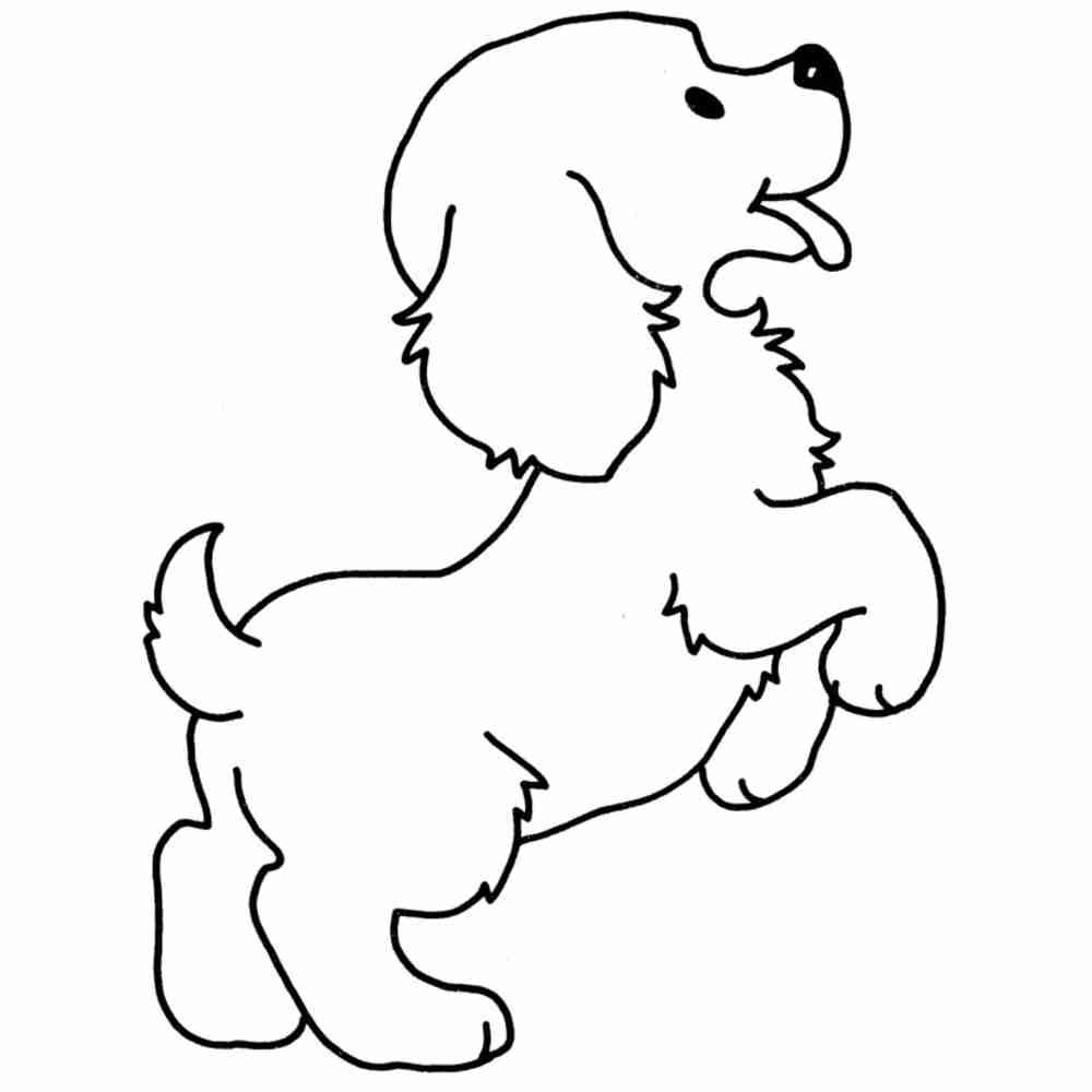 Щенок трафарет для детей