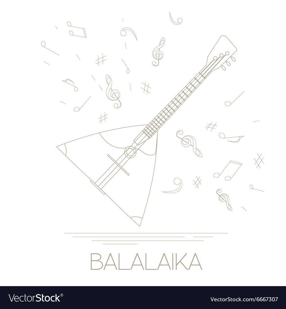 Балалайка раскраска