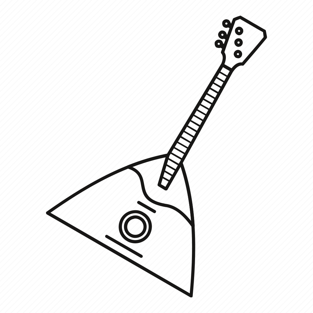 Балалайка трафарет