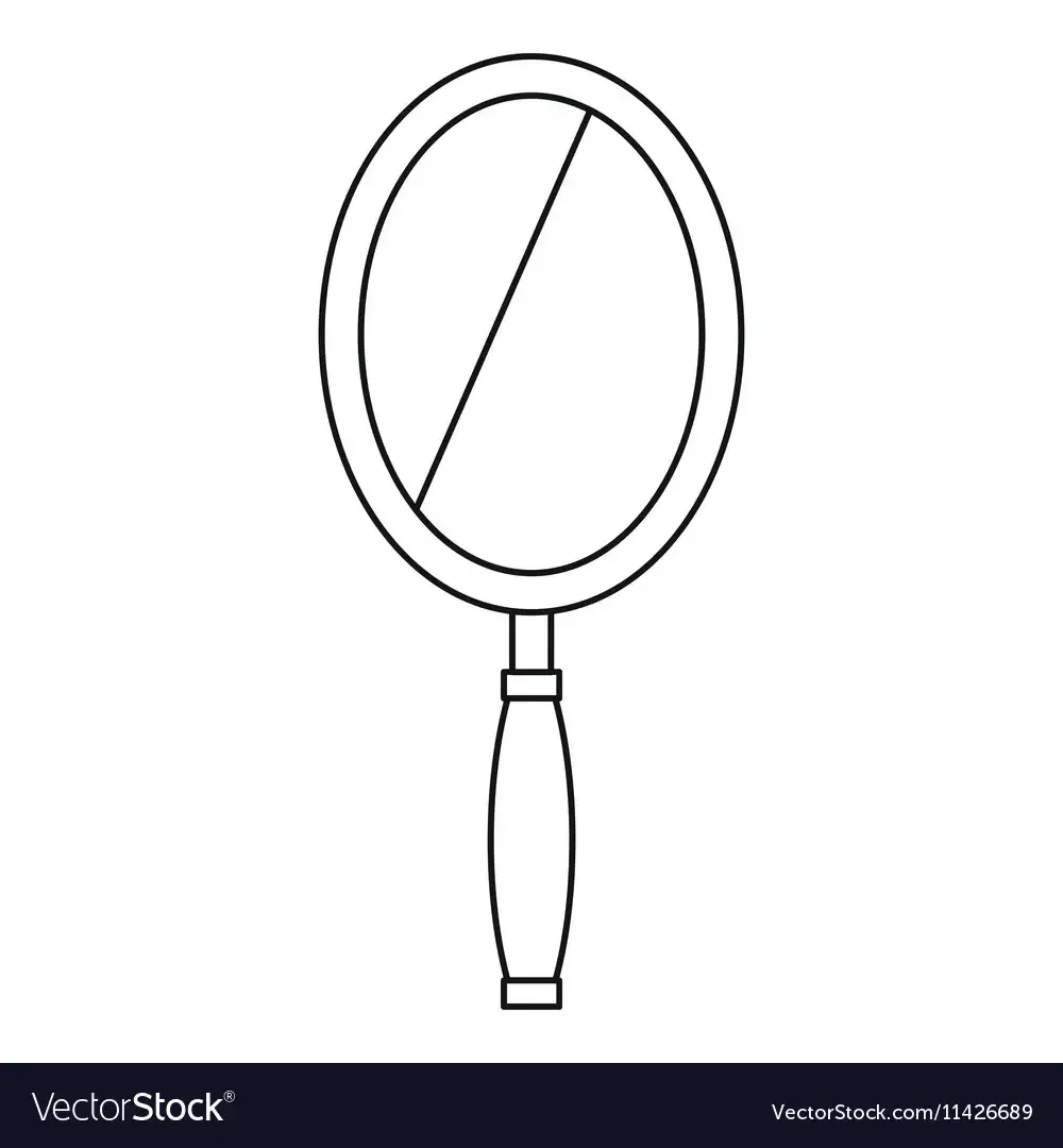 Зеркало контурный рисунок