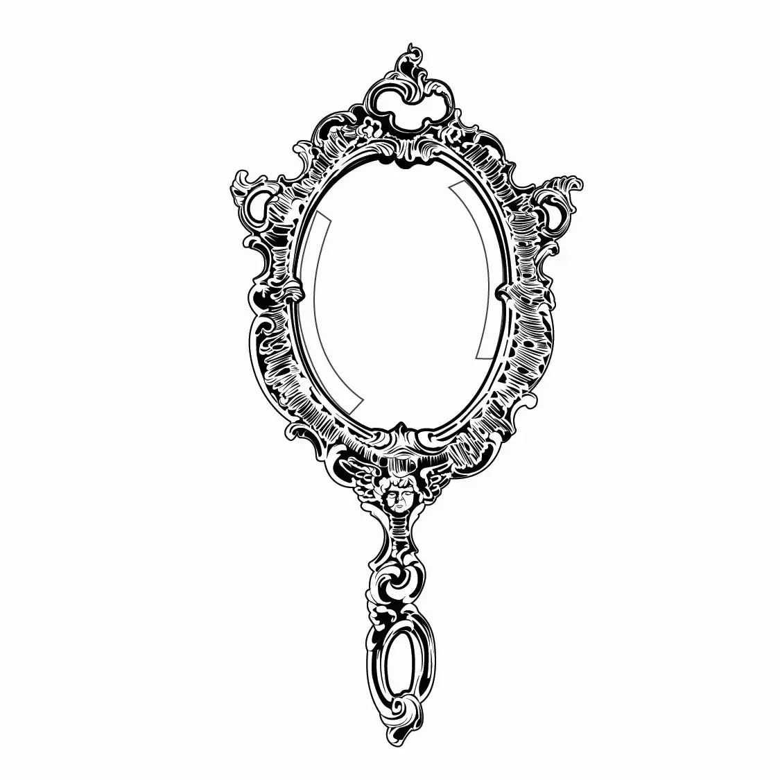 Зеркальце раскраска