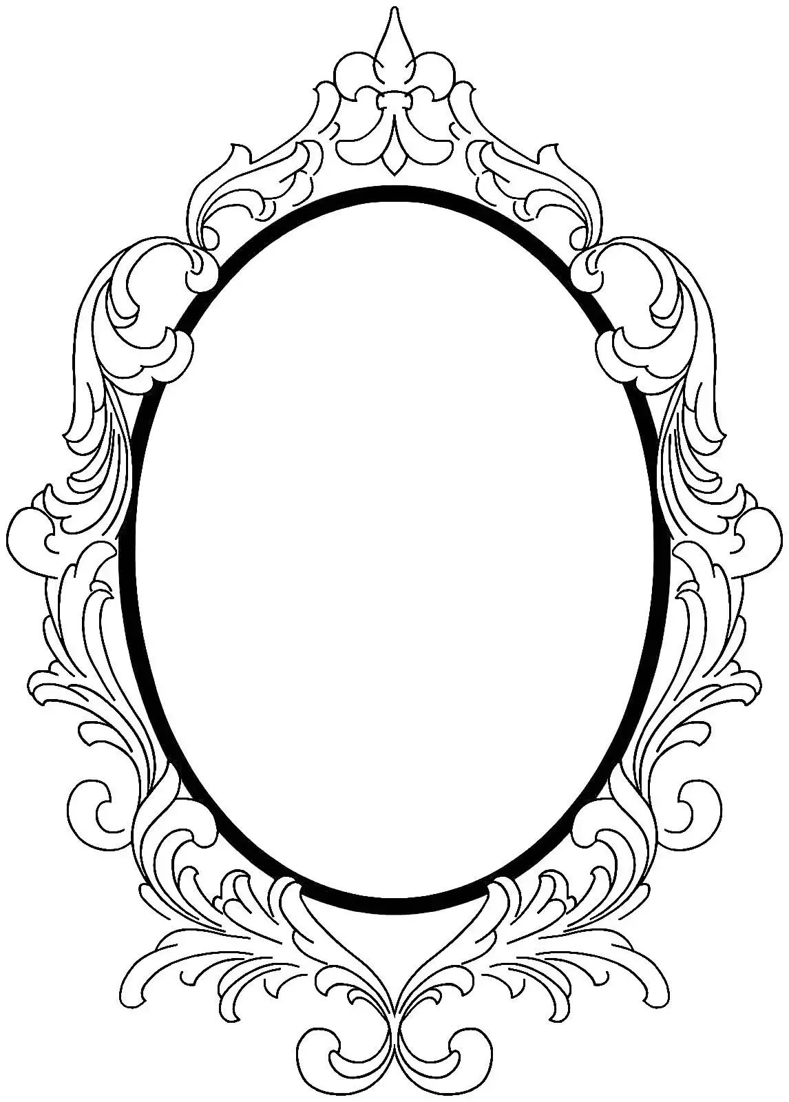 Орнамент овальный рамка