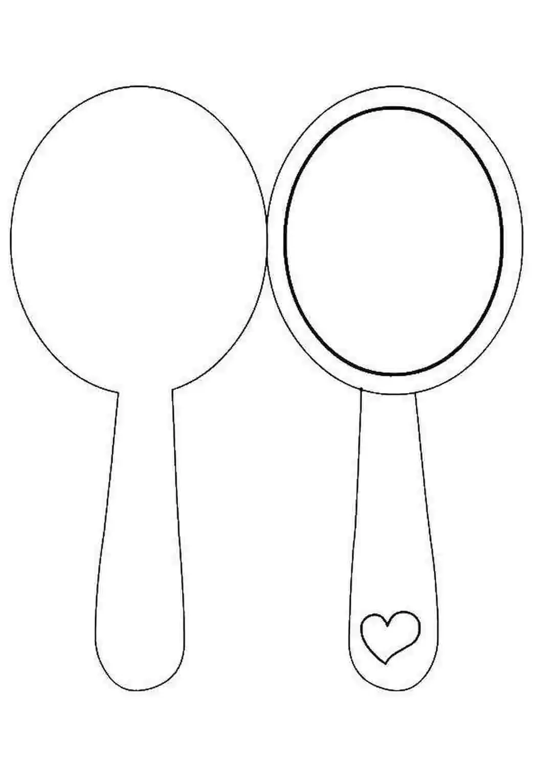 Зеркало раскраска для малышей