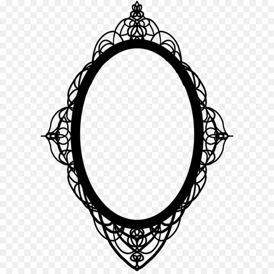 Овальная рамка черная