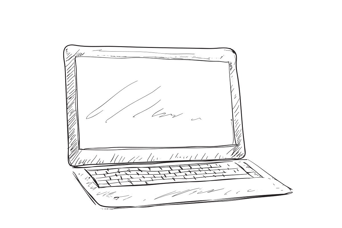 Ноутбук карандашом