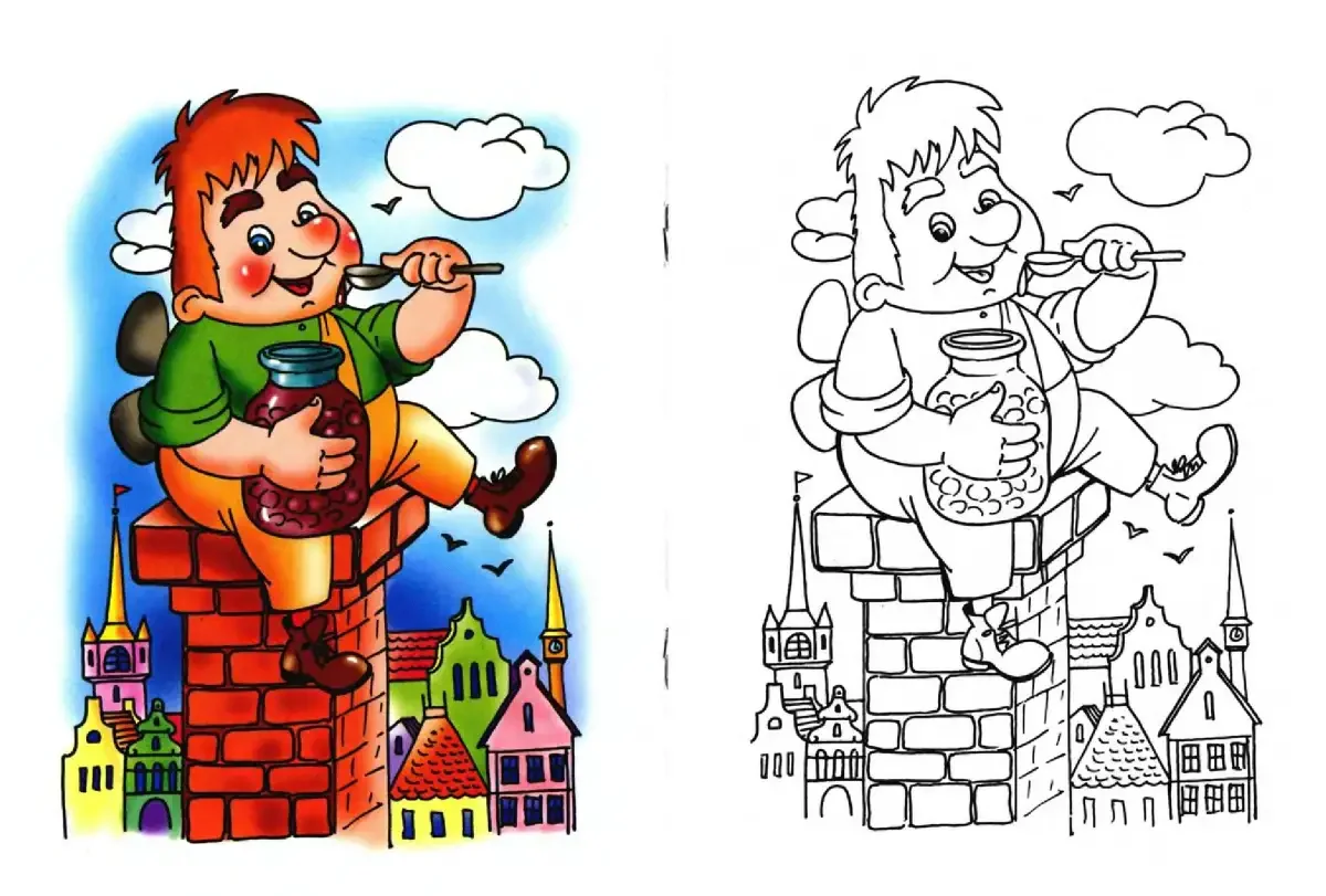 Worksheet красить по цветам