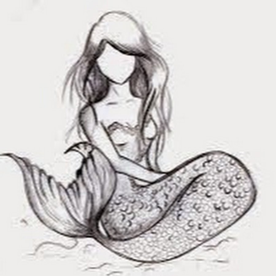 Русалка рисунок