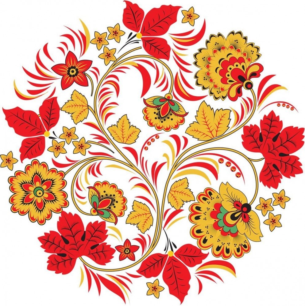 Элементы хохломской росписи Кудрина