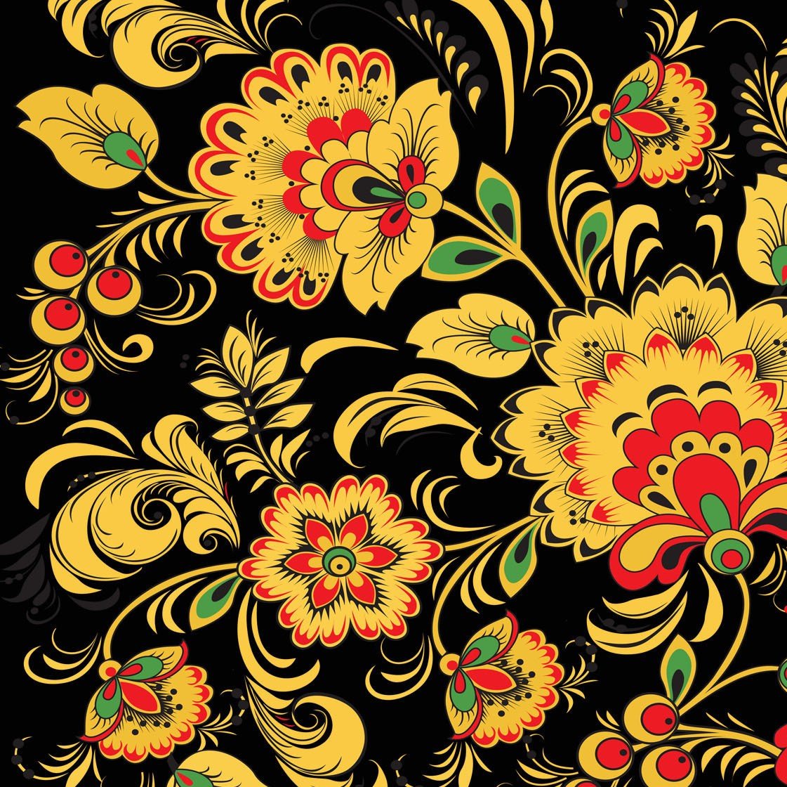 Хохломская роспись Золотая Хохлома