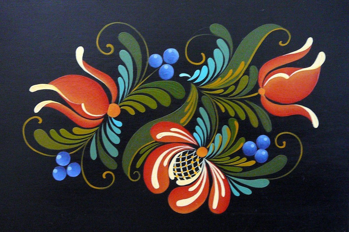 Городецкая и Жостовская роспись