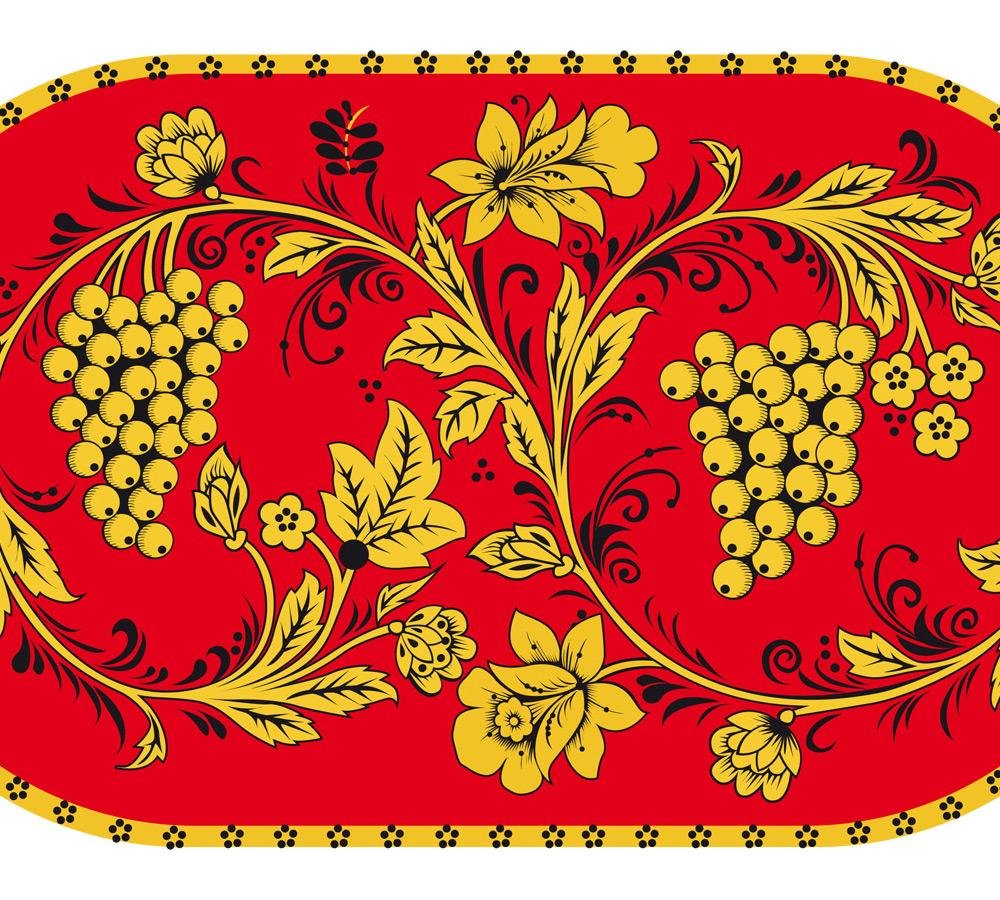 Хохломская роспись на доске