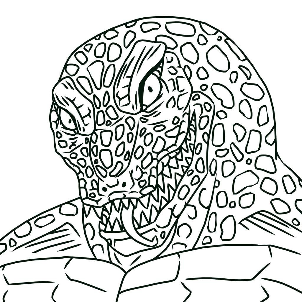 Морская игуана раскраска
