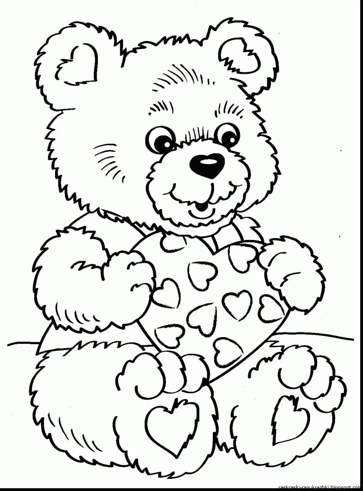 Медведь с медом раскраска