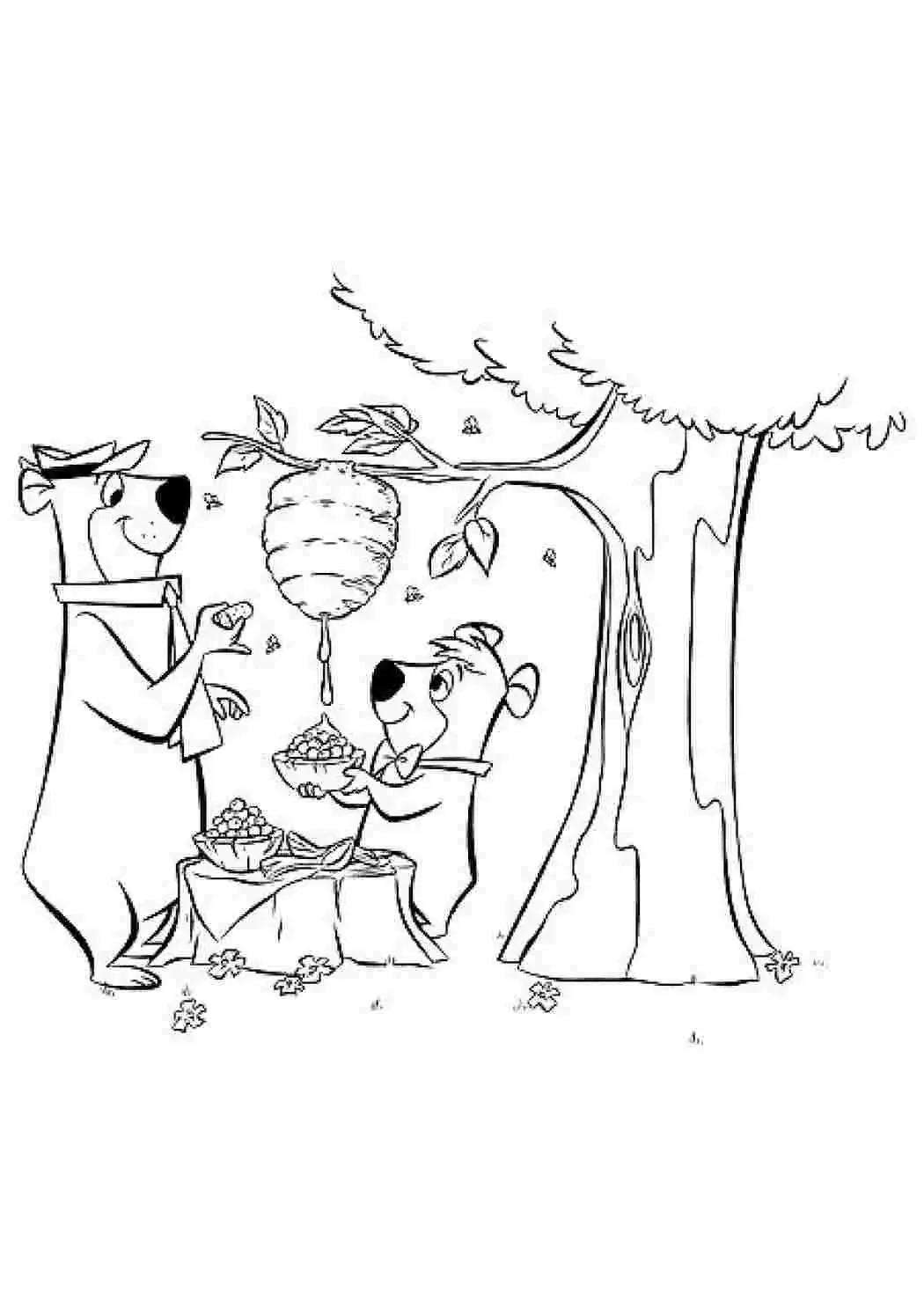 Медведь раскраска для детей