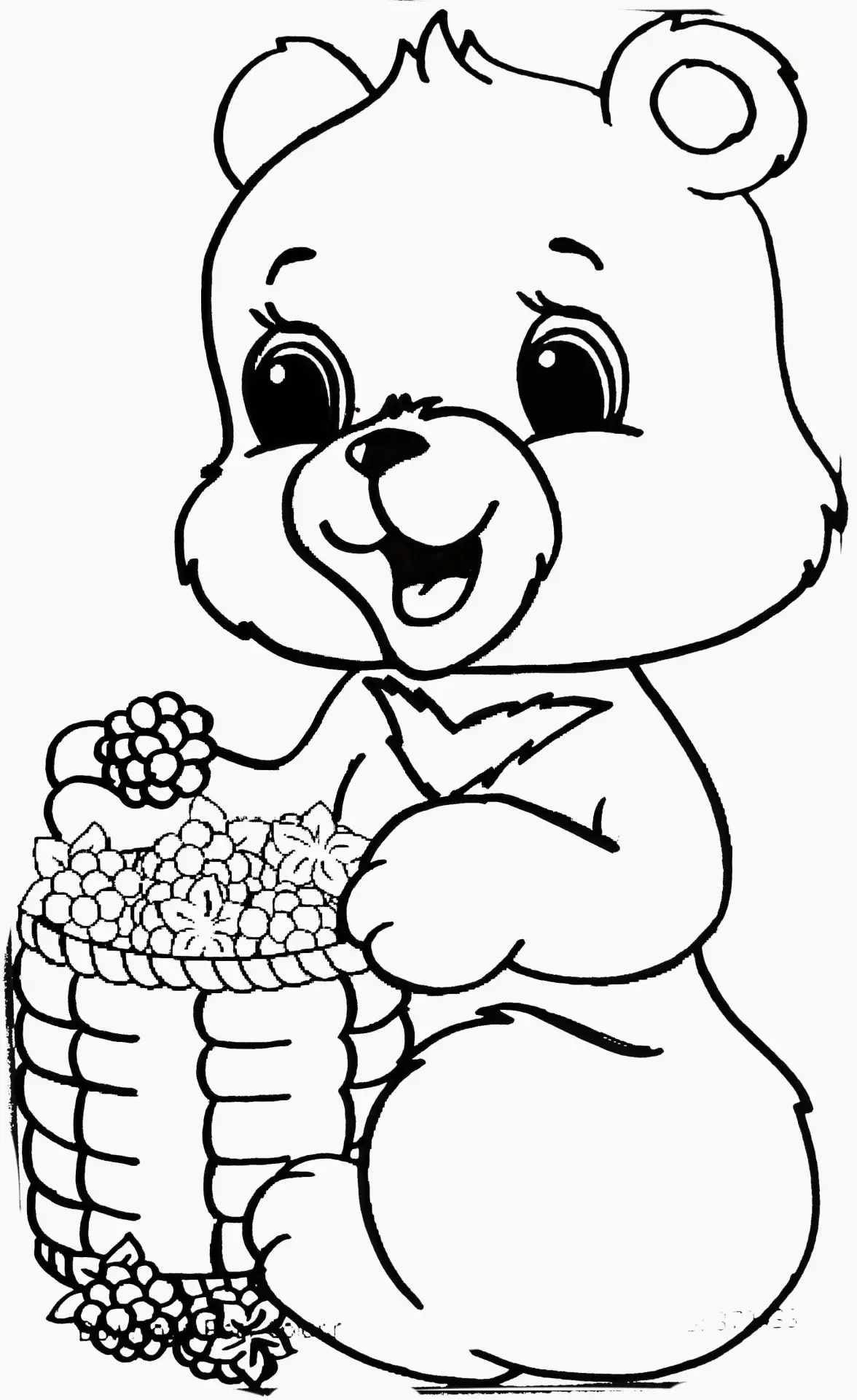 Раскраска. Медвежонок