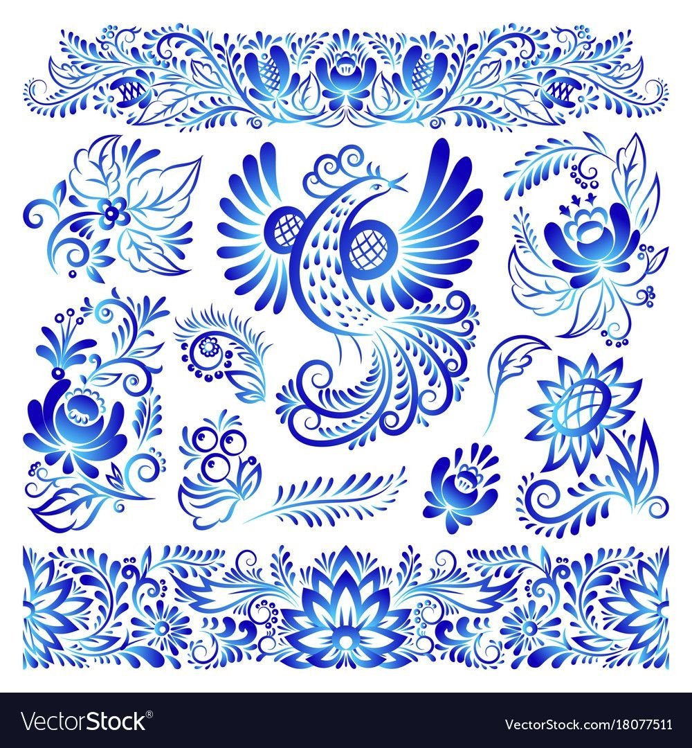 Гжель вектор