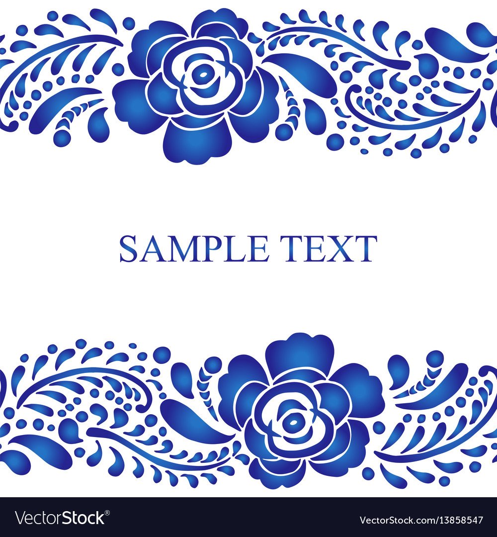 Орнаментная роспись Гжель