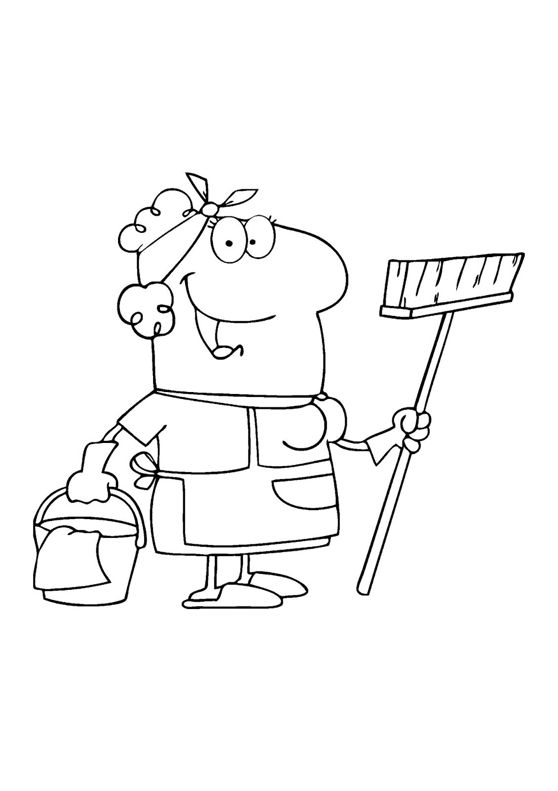 Уборка квартиры раскраска