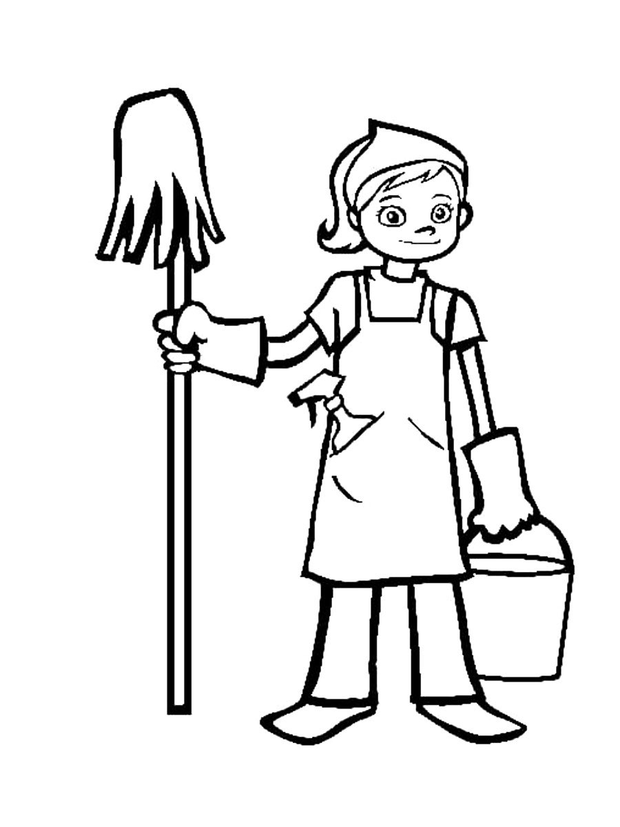 Раскраски профессии детского сада