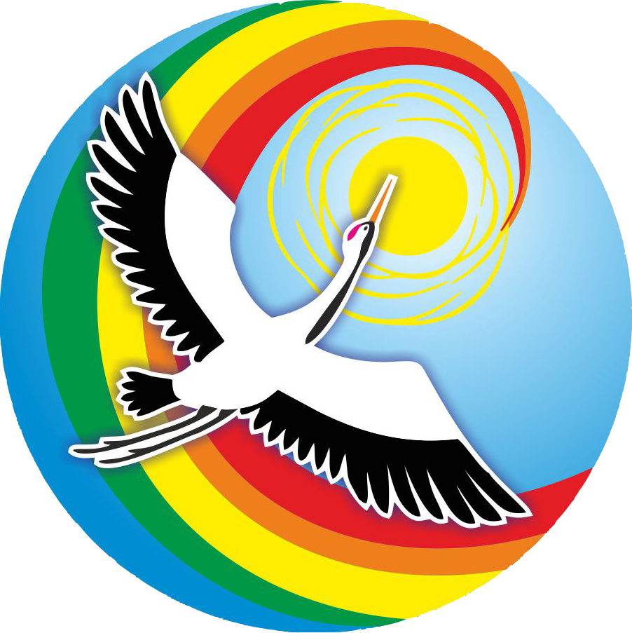 Аист трафарет