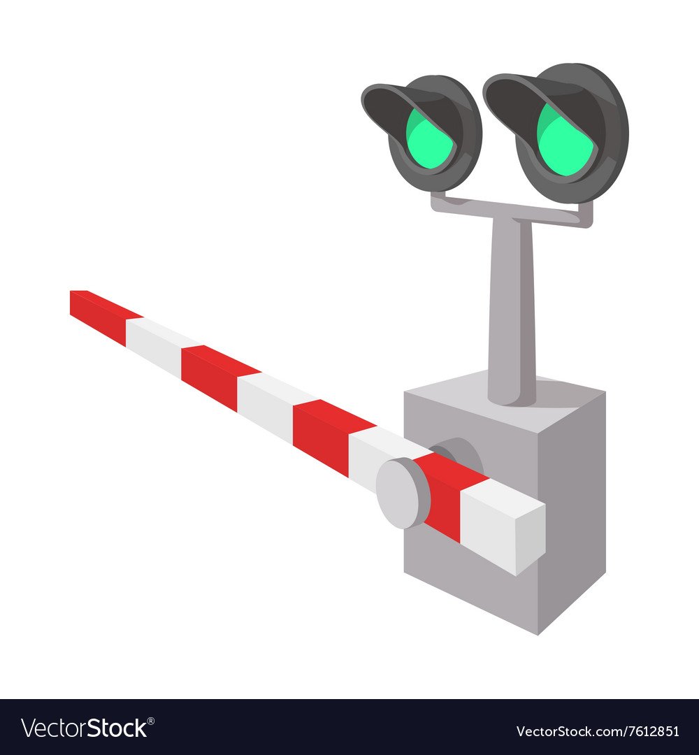 Железнодорожный шлагбаум вектор