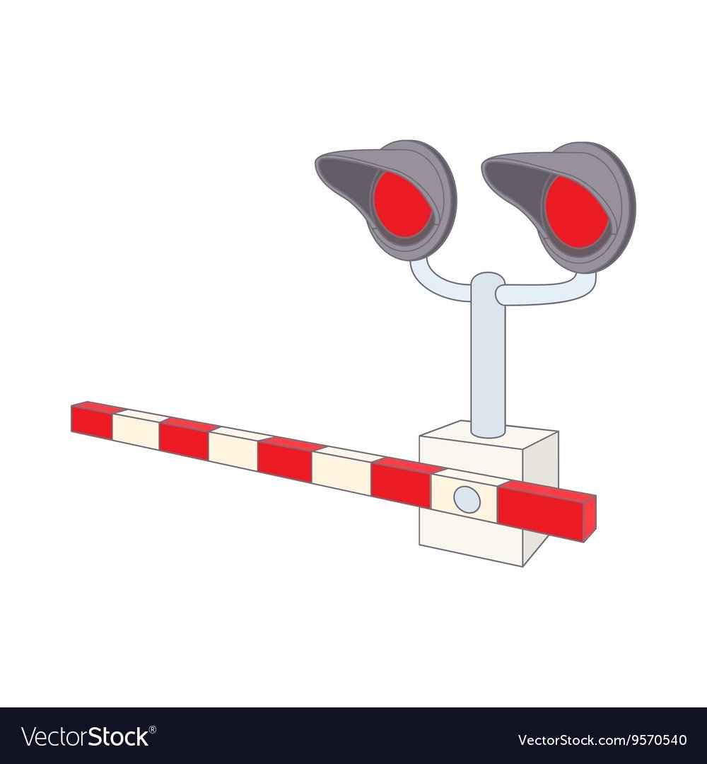 Поезд шлагбаум светофор