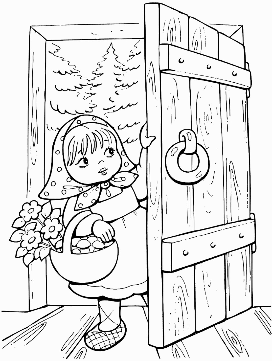 Три медведя раскраска для детей