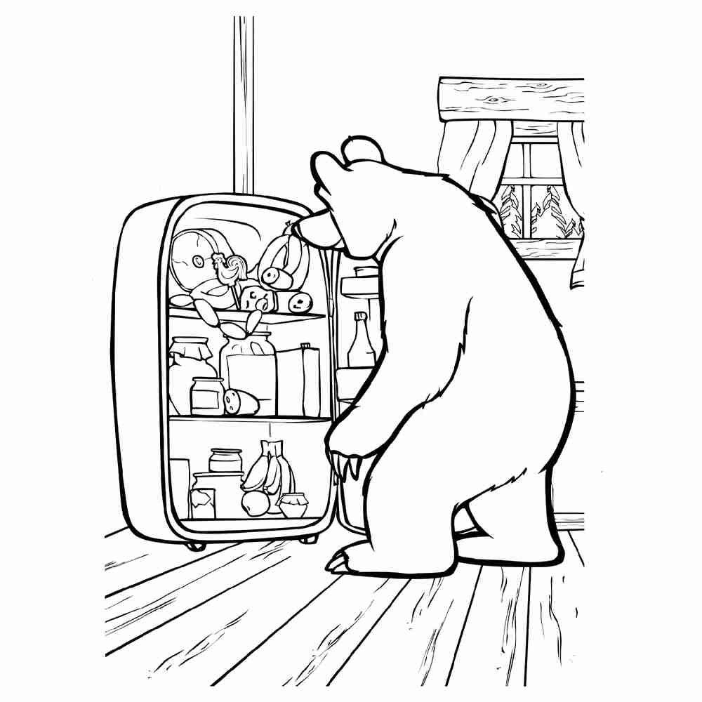 Холодильник раскраска