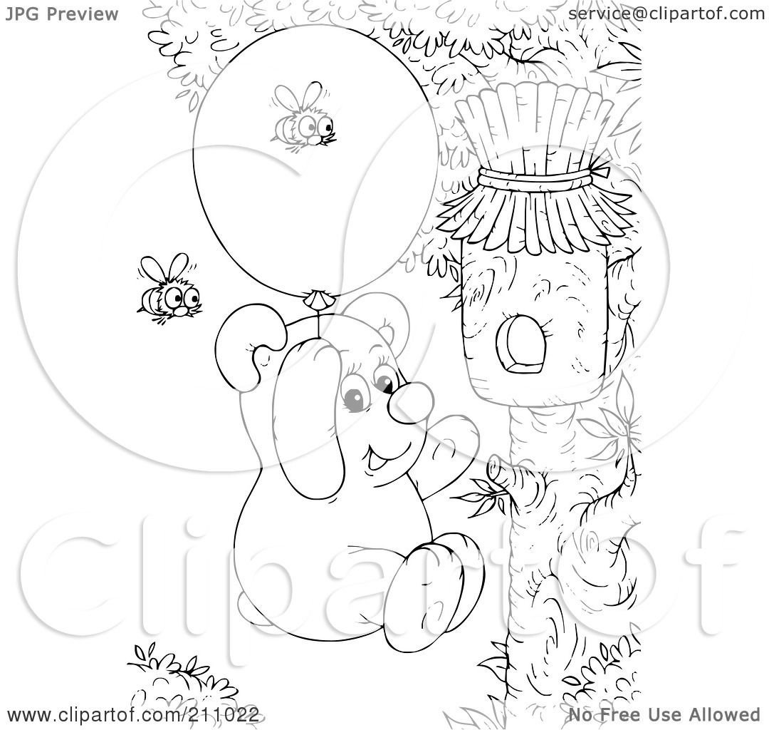 Винни пух и пчелы раскраска