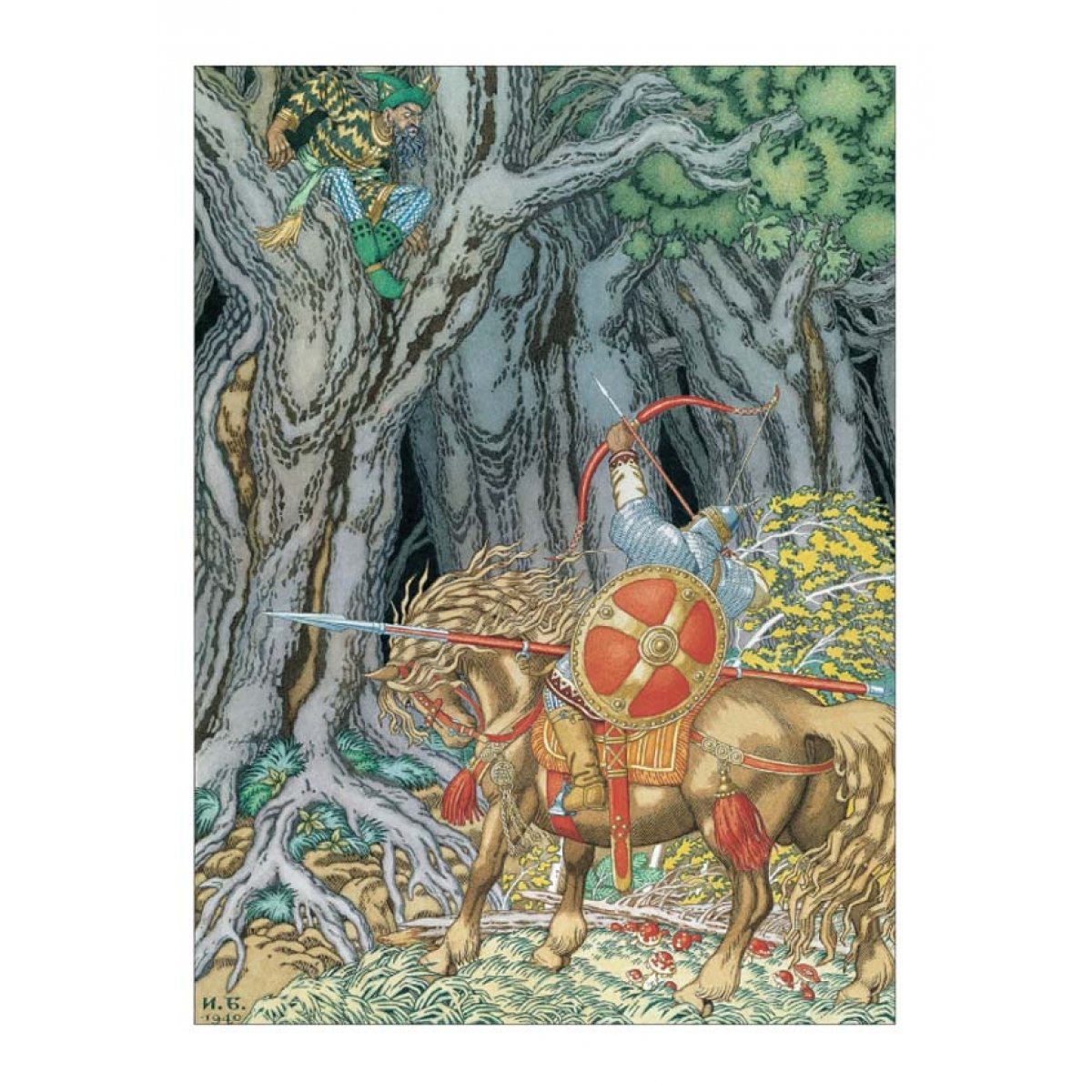 Илья муромец и соловей разбойник иллюстрация билибин