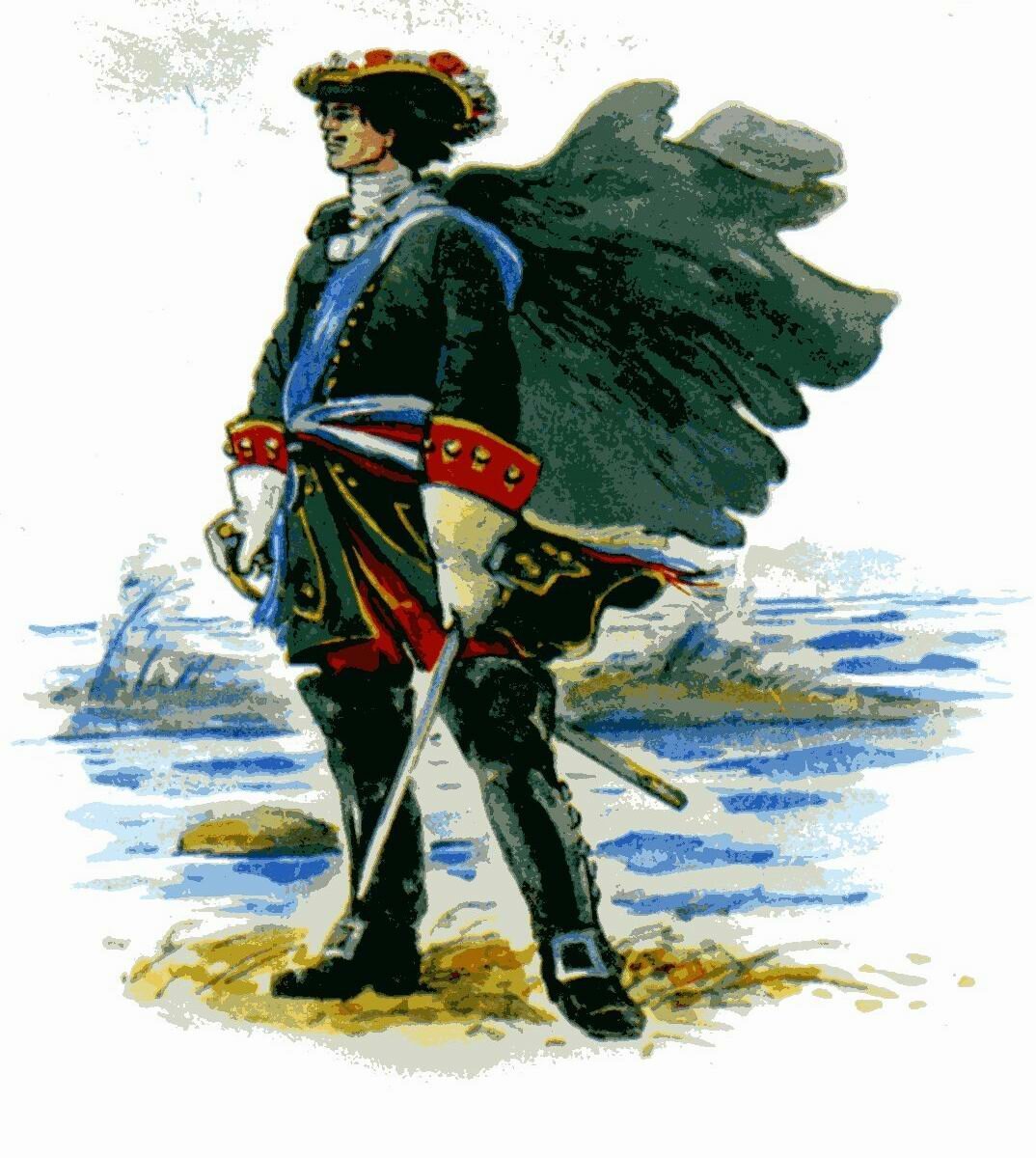 Петр 1 раскраска для детей