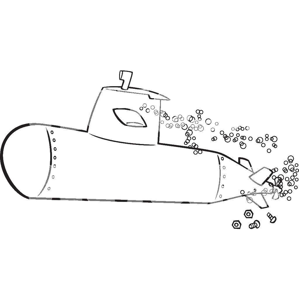 Подводная лодка раскраска Лабиринт