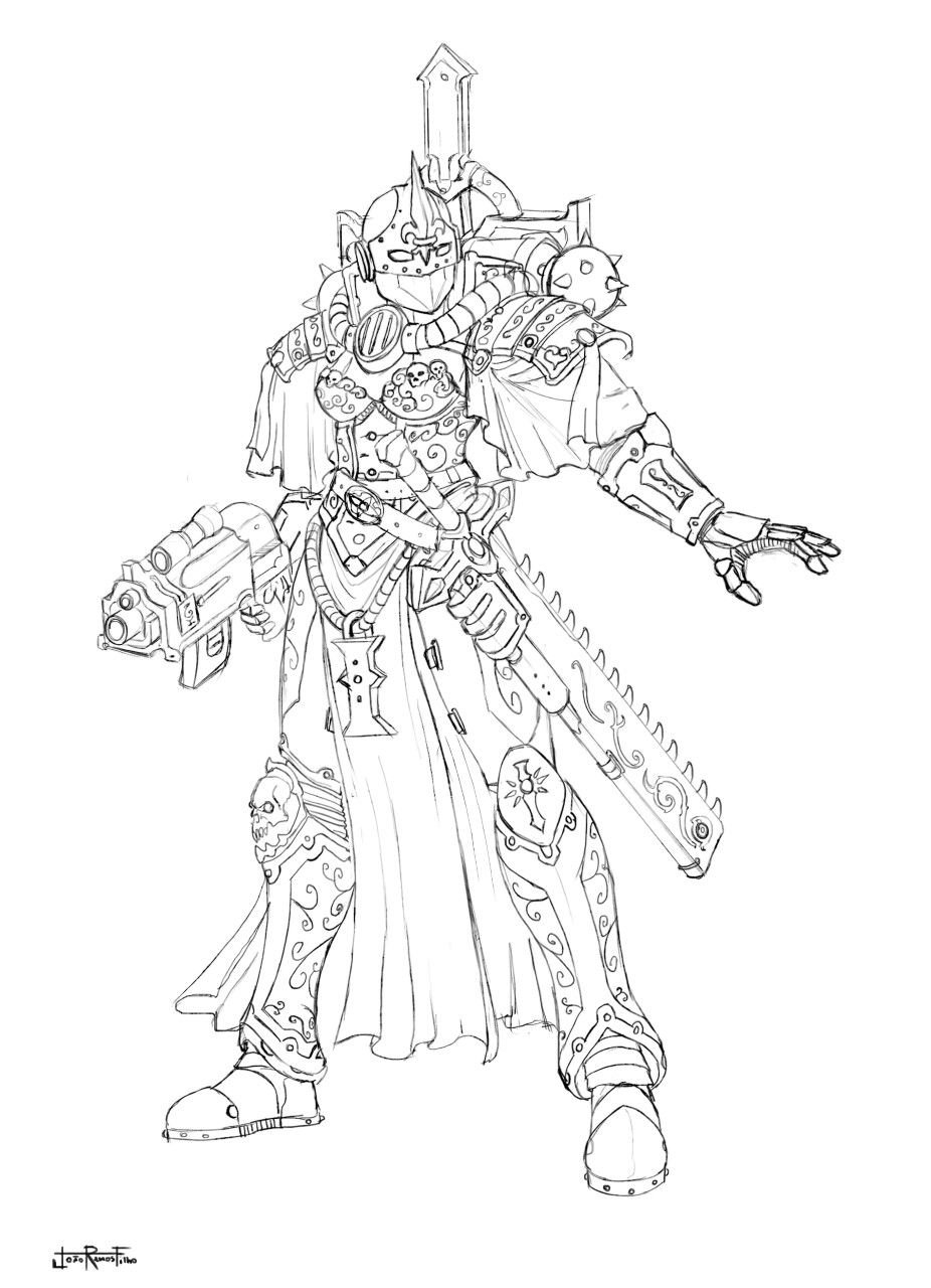 Раскраска вархаммер сестры битвы