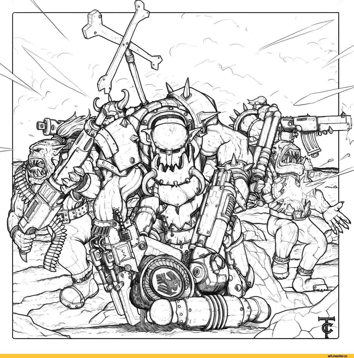 Орки вархаммер 40000 рисунки
