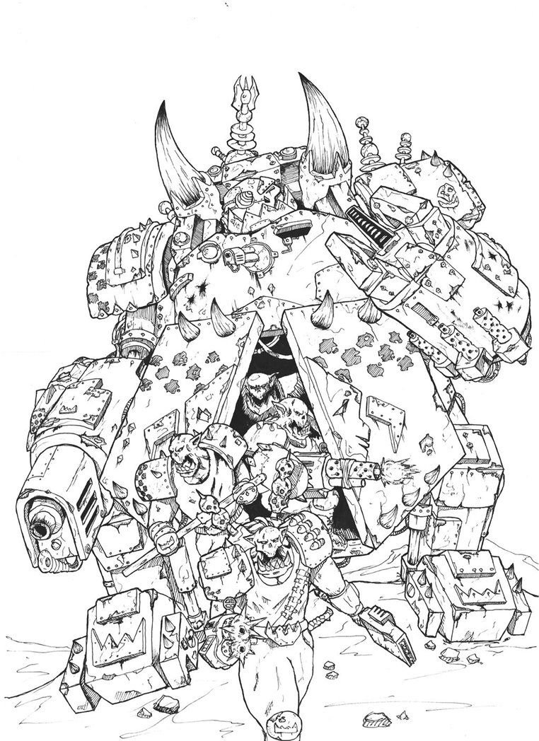 Лайн арт вархаммер 40000