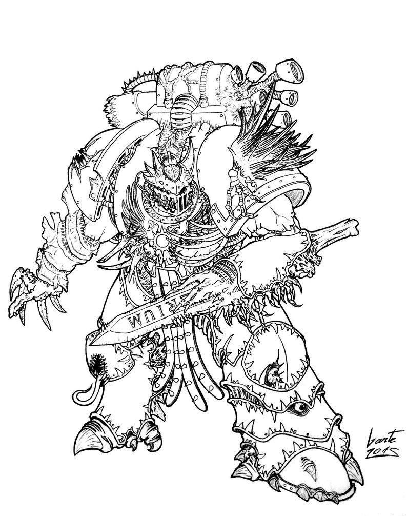 Вархаммер 40000 хаос эскизы