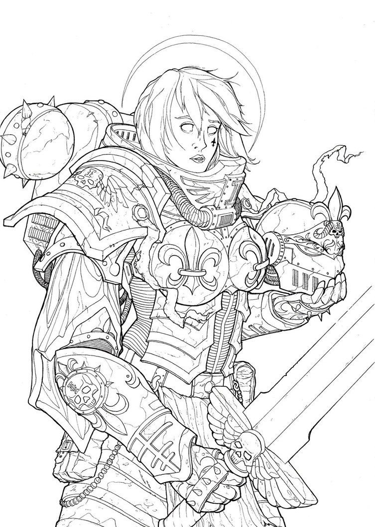 Вархаммер 40000 сёстры битвы рисунки