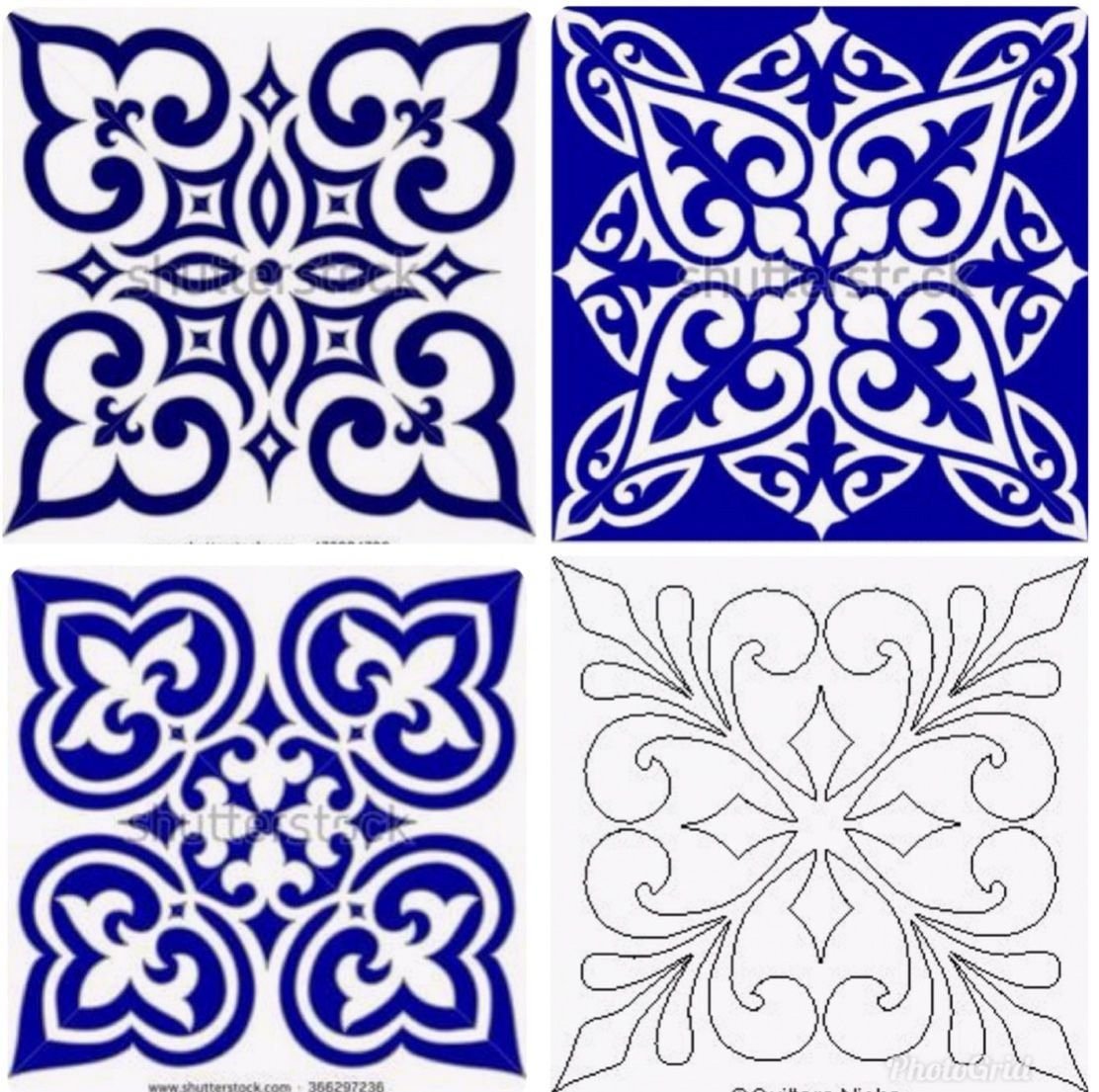 Марокканские орнаменты трафареты 15х15