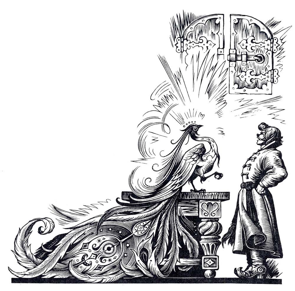 Иллюстрации к произведениям пушкина черно белые