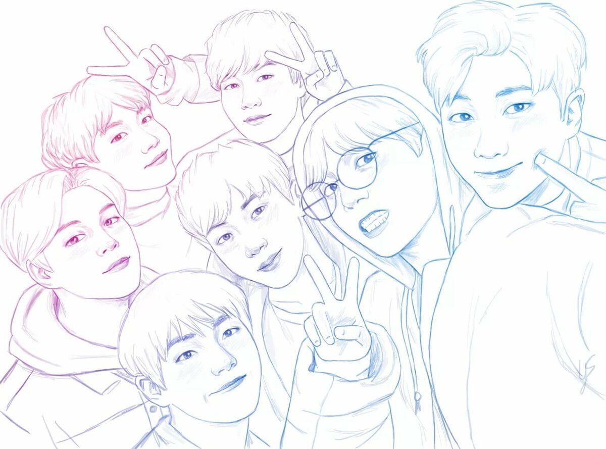 Раскраска БТС