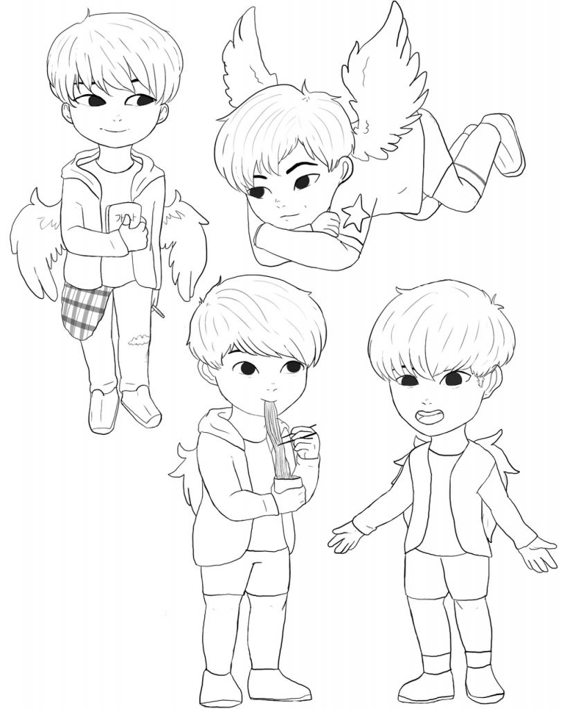 Группа БТС разукрашен