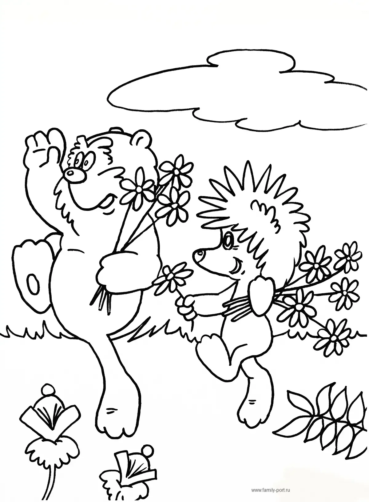 Трям Здравствуйте раскраска для детей