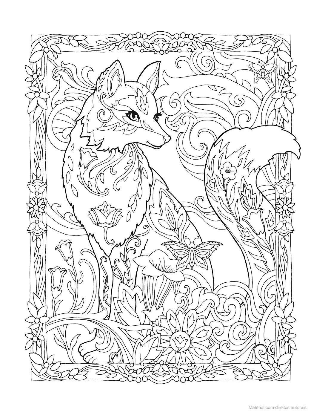 Лиса и тетерев раскраска