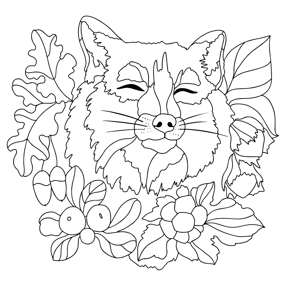 Лиса и медведь раскраска