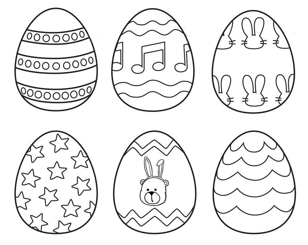 Яйцо раскраска для детей