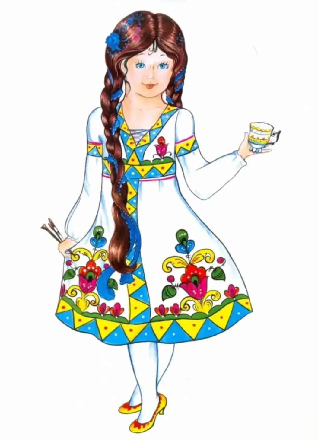 Силуэт русского национального костюма