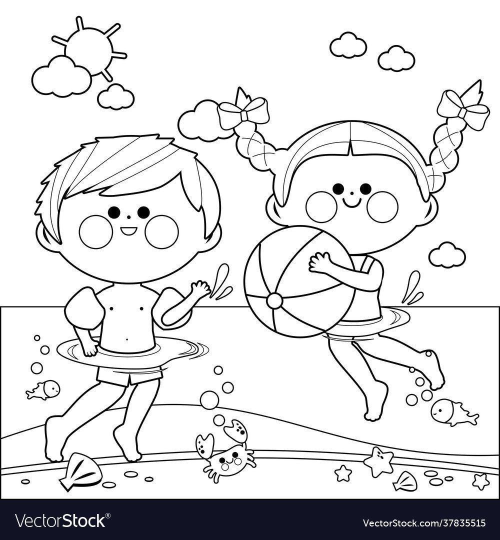 Прыжки в воду раскраска